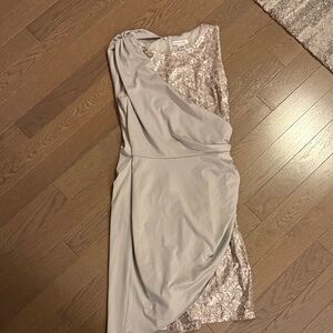 Liz Claiborne Sequin Dress in Silverish colour